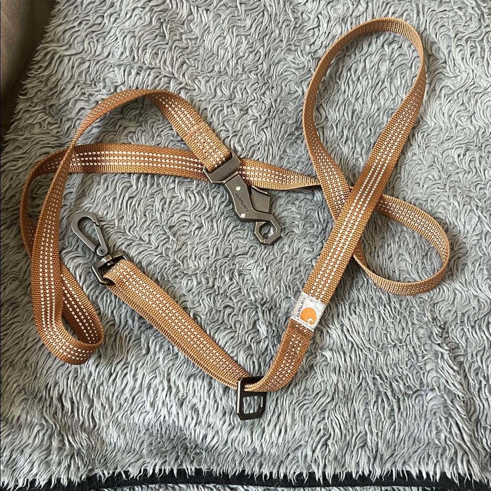 Carhartt Brown Dog Leash with Metal Clips